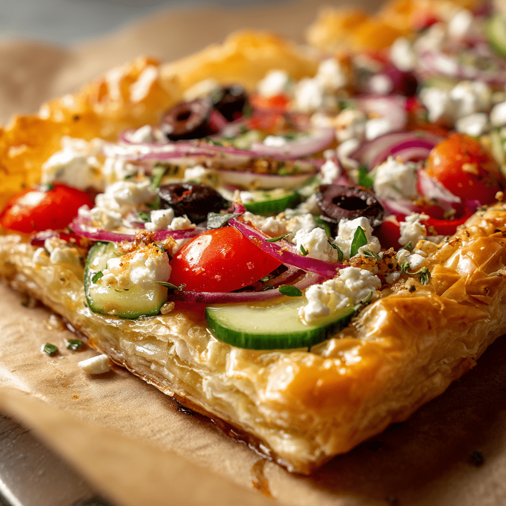 Greek Veggie Pizza Squares Recipe