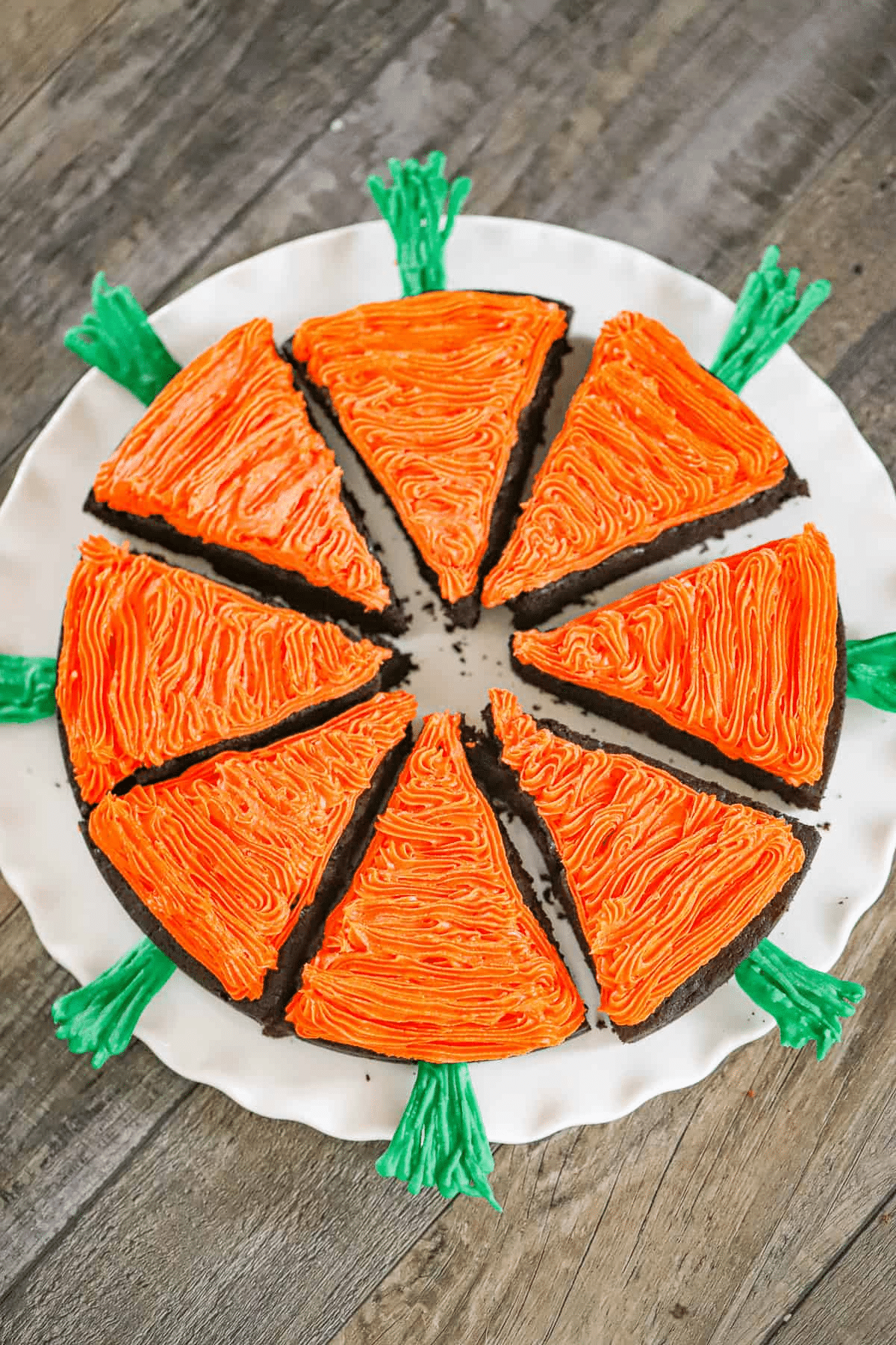 Carrot-Shaped Vegan Easter Brownies Recipe