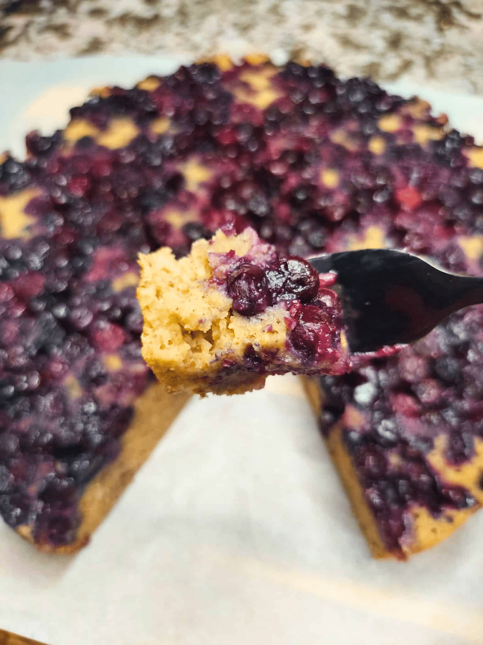 Vegan Blueberry Upside-Down Cake Recipe (with Whole Grains & Zero Fuss)