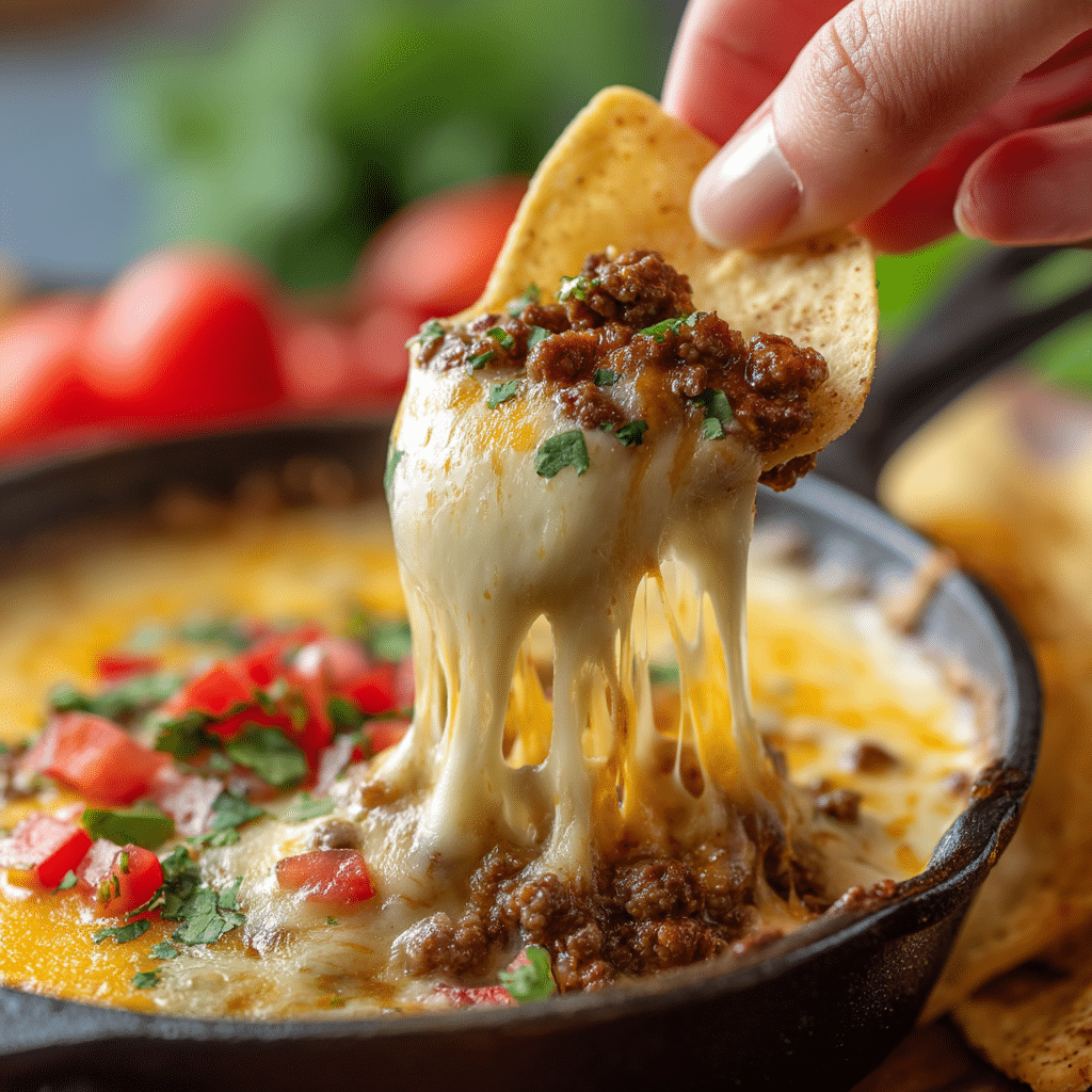 Easy Beef Queso Dip Recipe