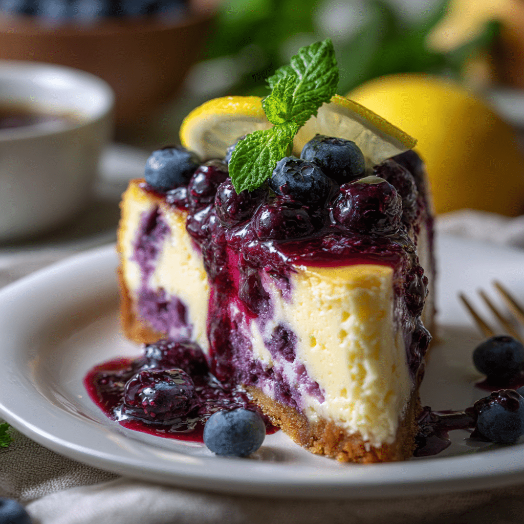 Blueberry and Lemon Japanese Cheesecake Recipe