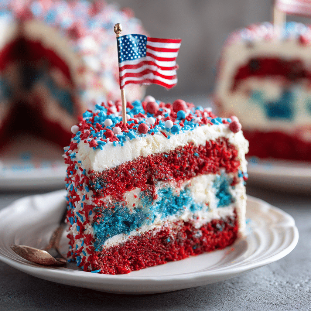 Red White and Blue Poke Cake Recipe