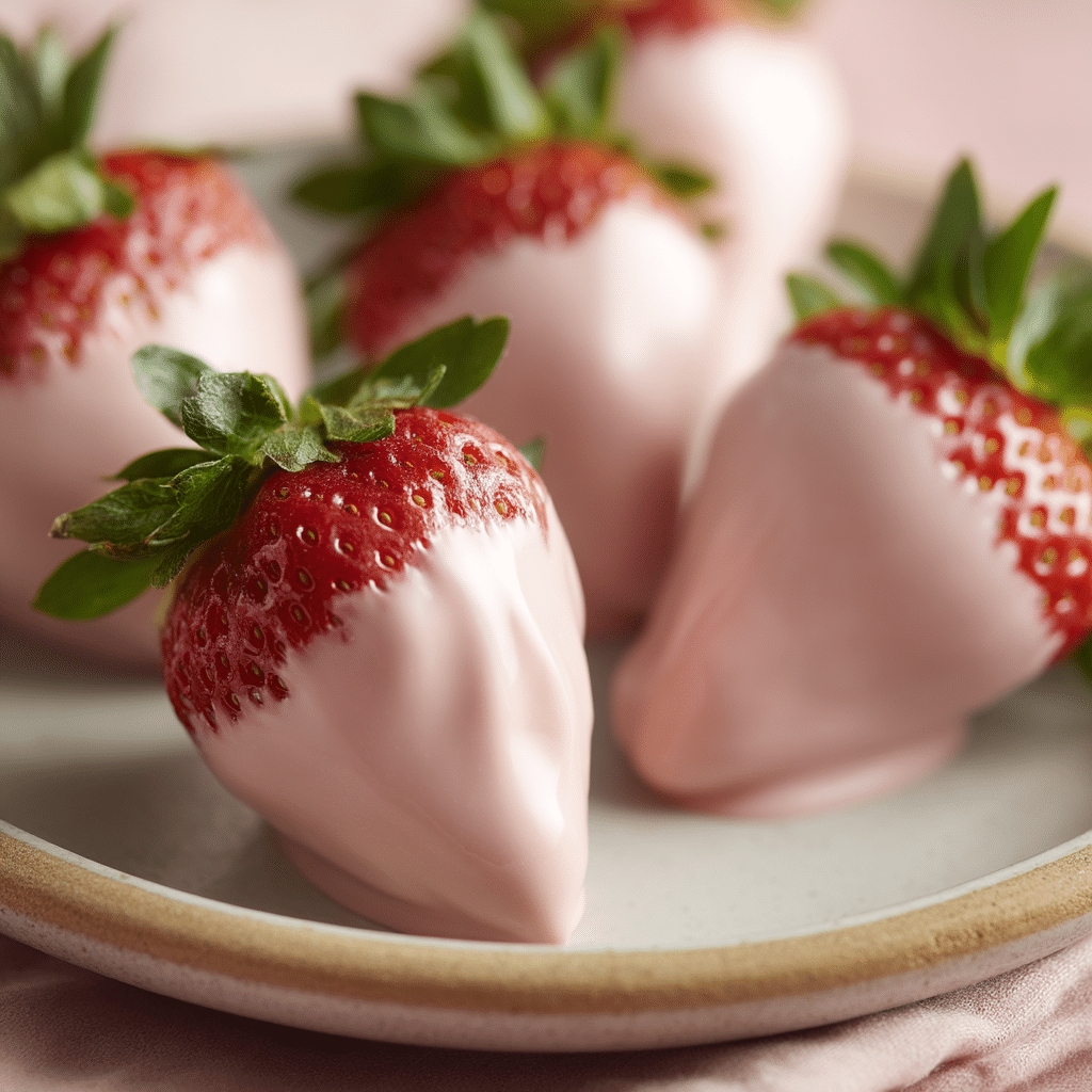 Healthy Pink Chocolate Covered Strawberries Recipe