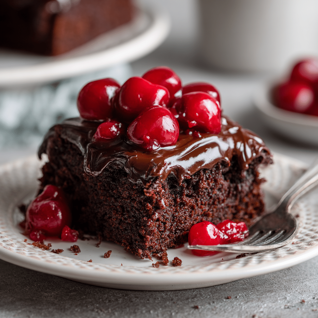 Triple Chocolate Cherry Cake Recipe
