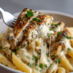 Creamy Garlic Parmesan Chicken Pasta Bake Recipe