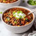 High Protein Chili Recipe {Kid-friendly, Slow Cooker}