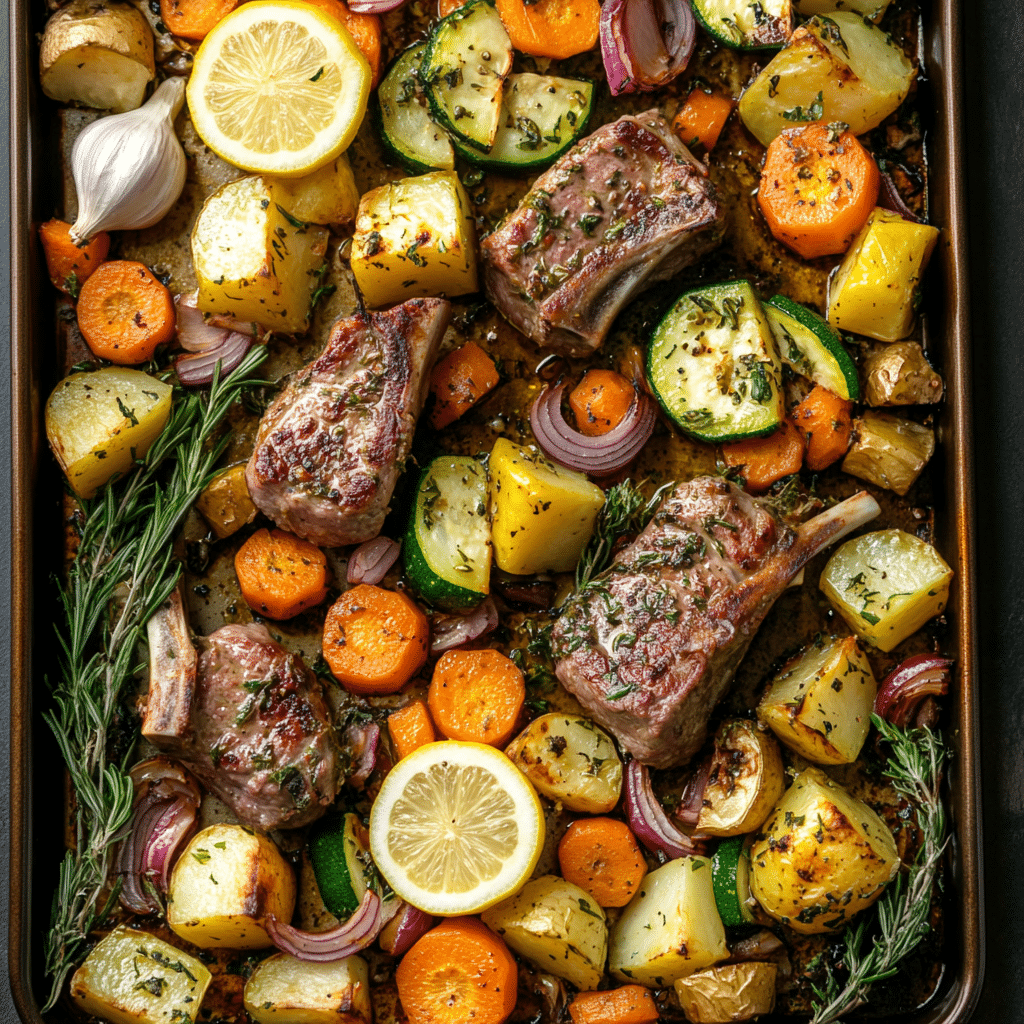 Sheet Pan Lamb Chops Recipe