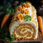 Fluffy Carrot Roll Cake with Cream Cheese Filling Recipe