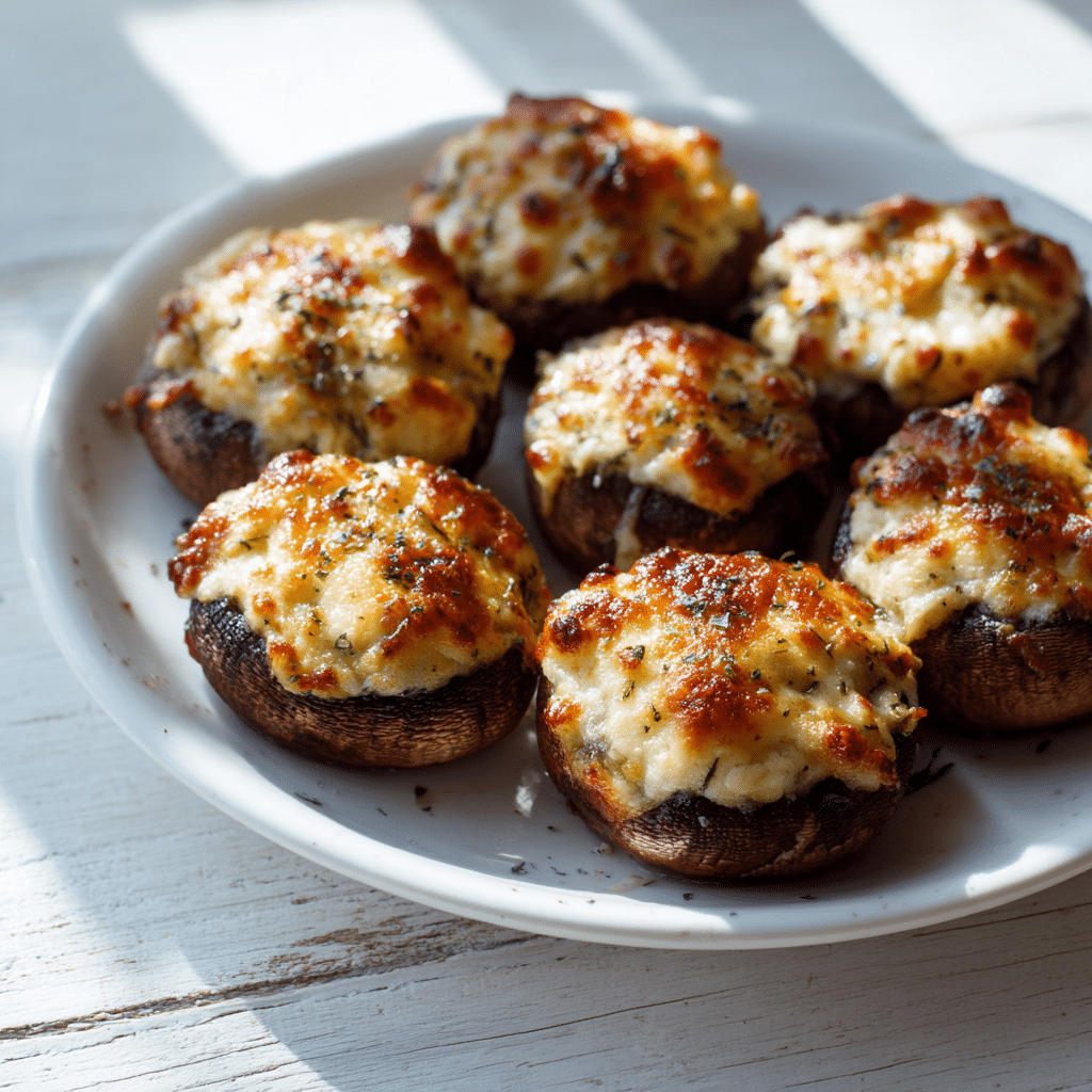 Flavorful Ricotta Cheese Stuffed Mushrooms