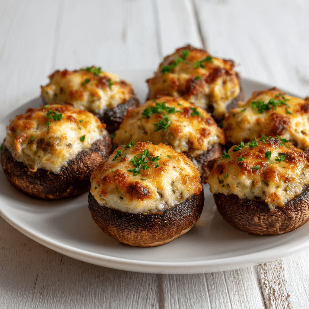Flavorful Ricotta Cheese Stuffed Mushrooms