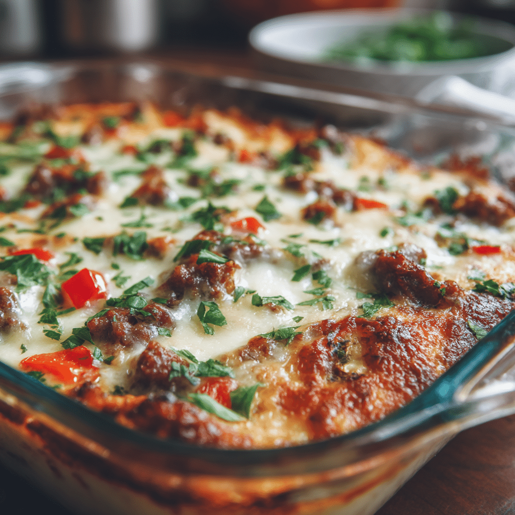 Easy Philly Cheese Steak Casserole Recipe