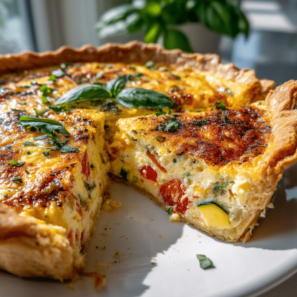 Easy and Delicious Spring Hash Brown Crust Quiche Recipe