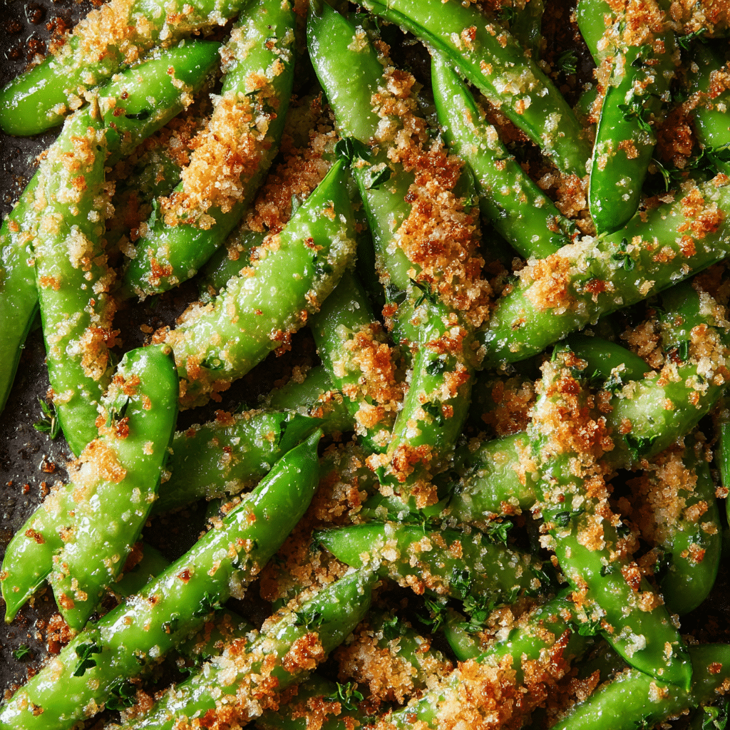 Garlic Parmesan Sugar Snap Peas