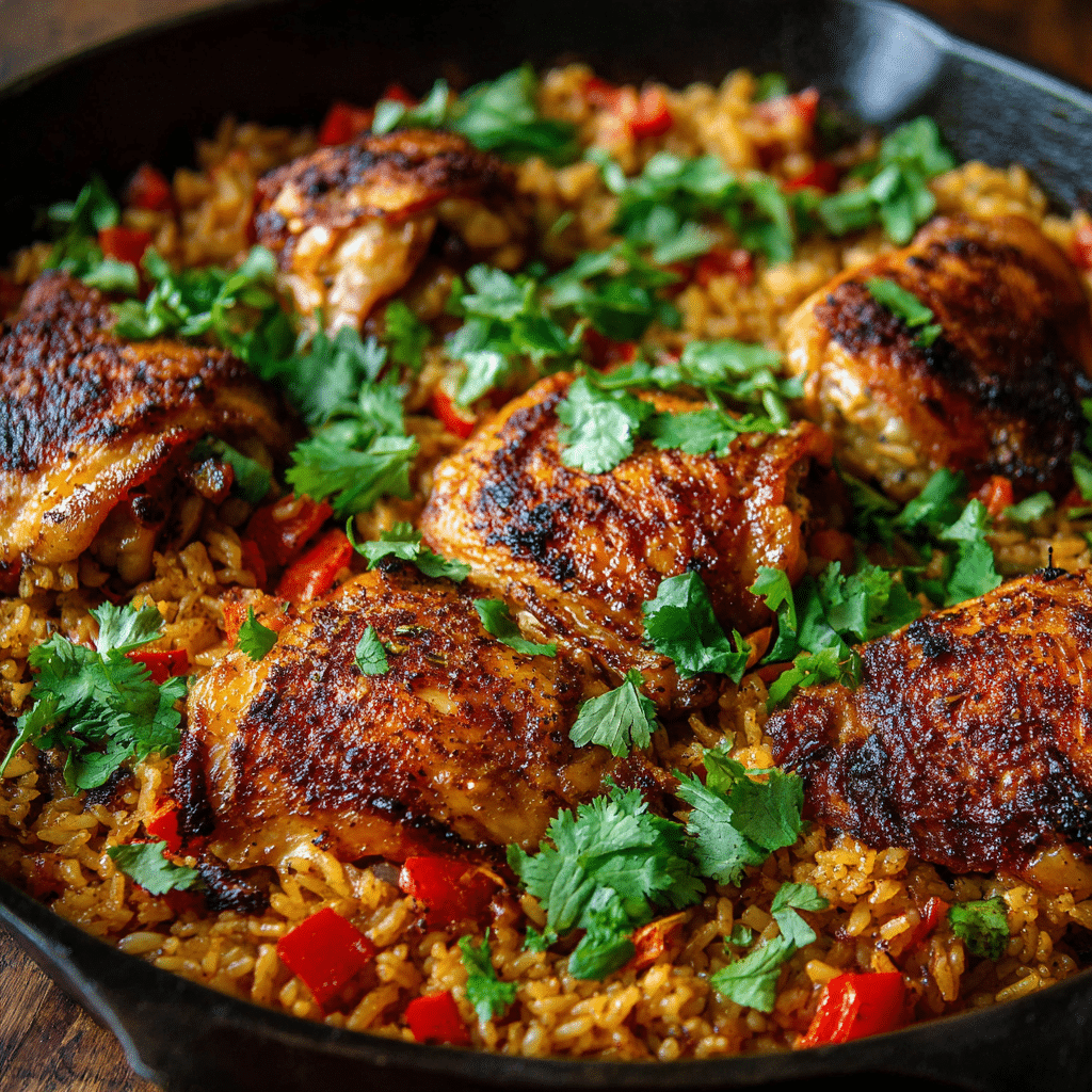 One Pan Spanish Chicken and Rice