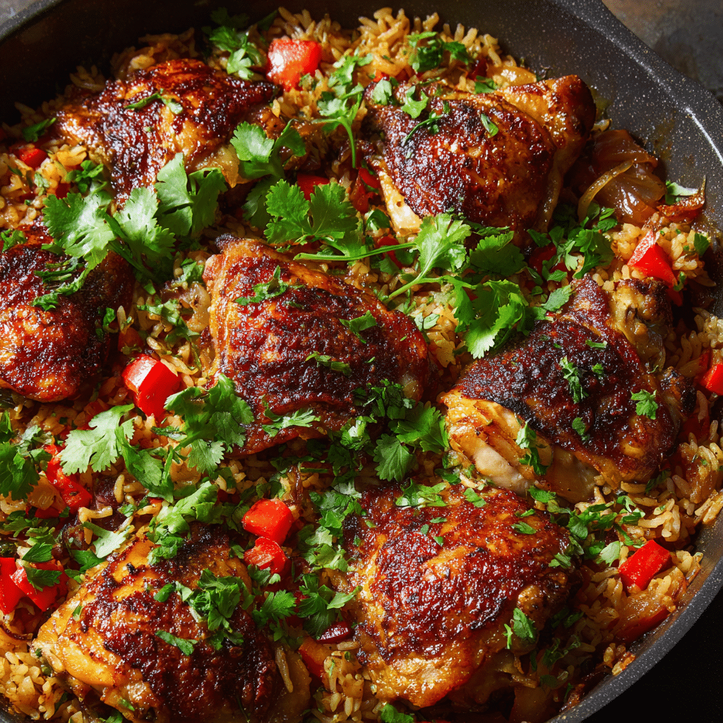 One Pan Spanish Chicken and Rice