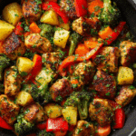 Easy One Pan Chicken and Veggies