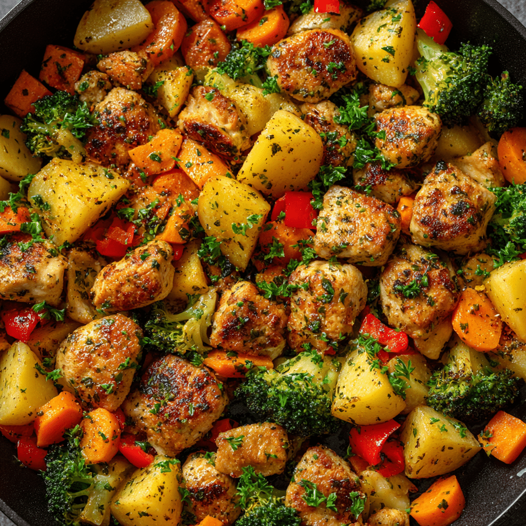 Easy One Pan Chicken and Veggies