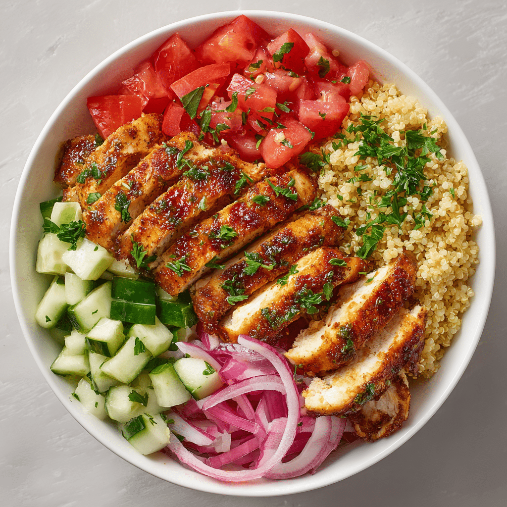Greek Chicken Quinoa Bowl (Healthy & Flavorful)