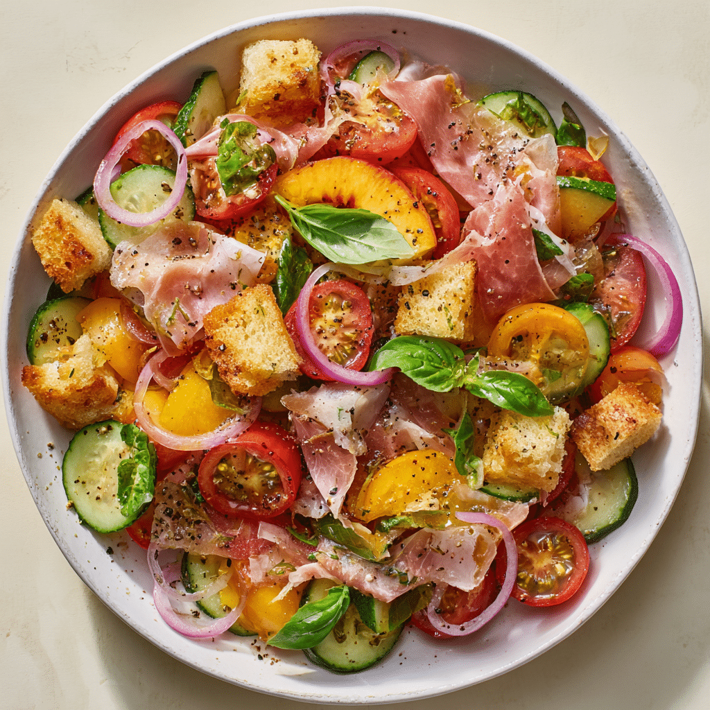 Peach Panzanella Salad – Fresh Summer Salad