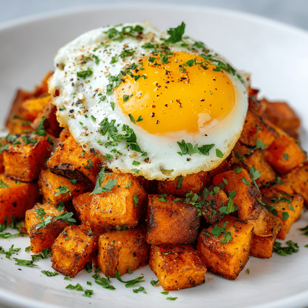 Sweet Potato Hash with Eggs