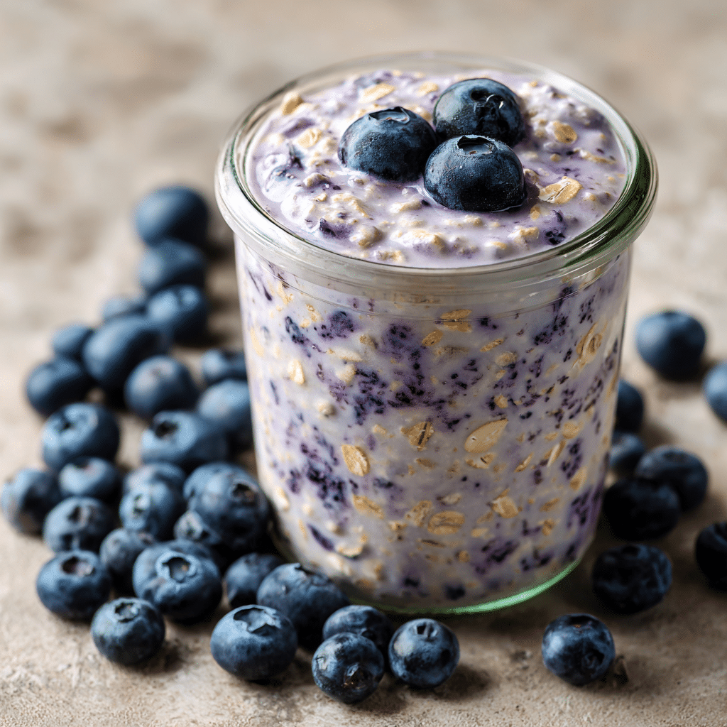 Blueberry Overnight Oats (Easy & Healthy)