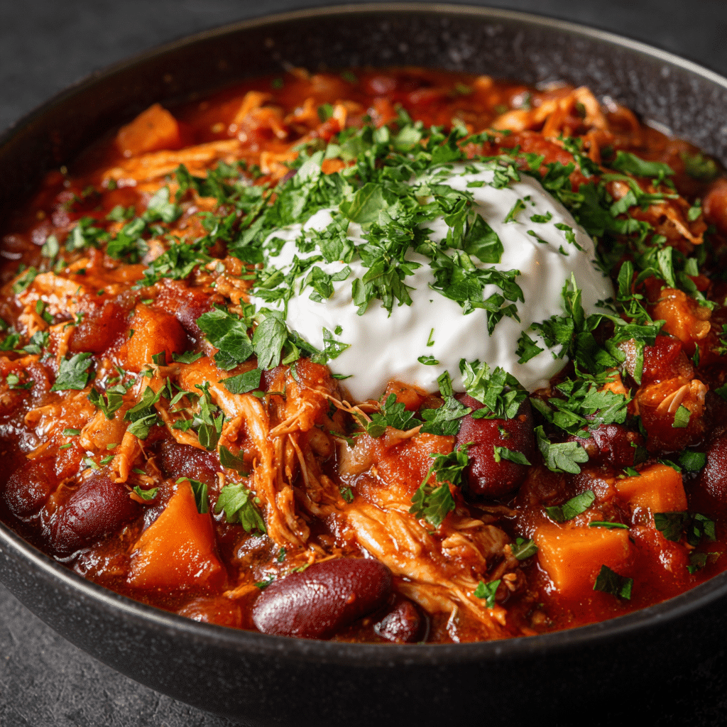 Slow Cooker Chicken and Sweet Potato Chili