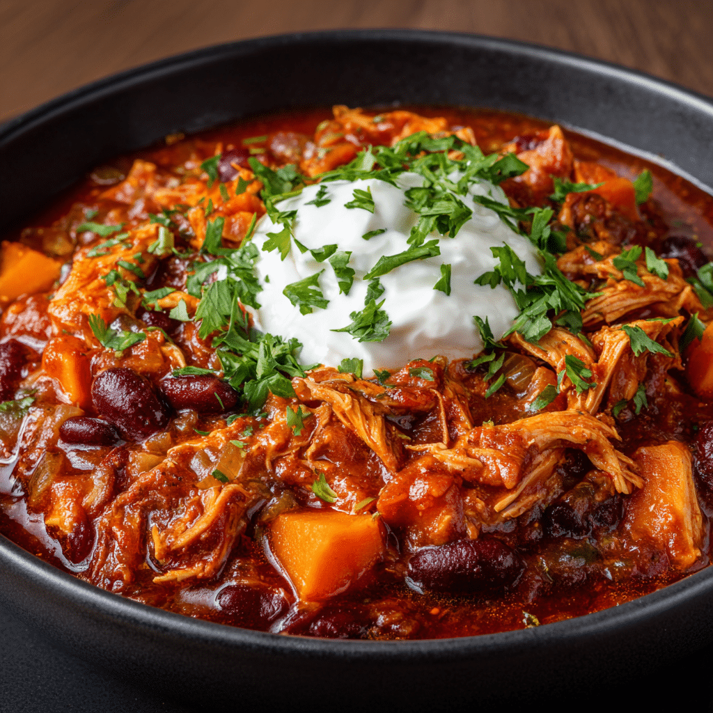 Slow Cooker Chicken and Sweet Potato Chili