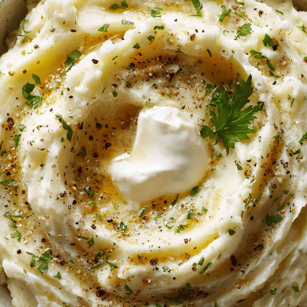 Mashed Cauliflower with Sour Cream (Low-Carb)