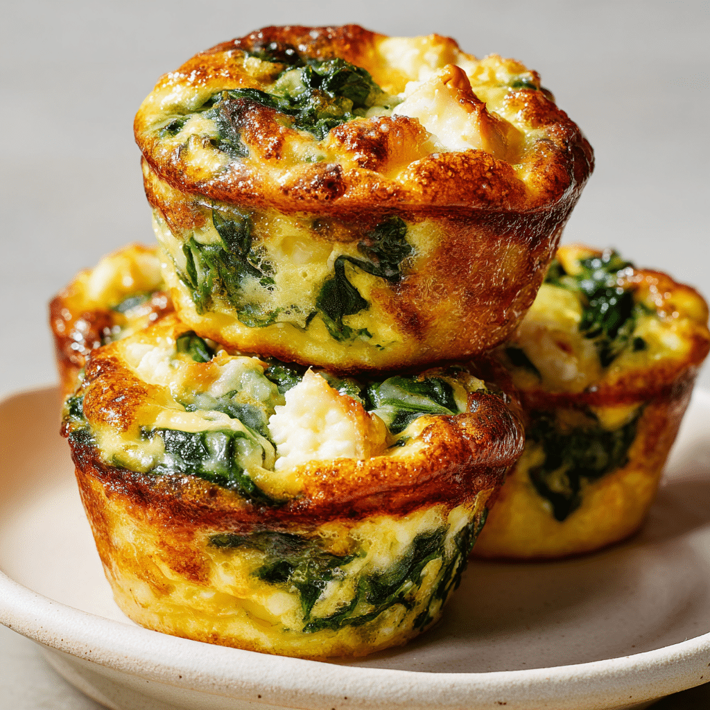 Quick & Healthy Egg Muffins with Spinach and Feta