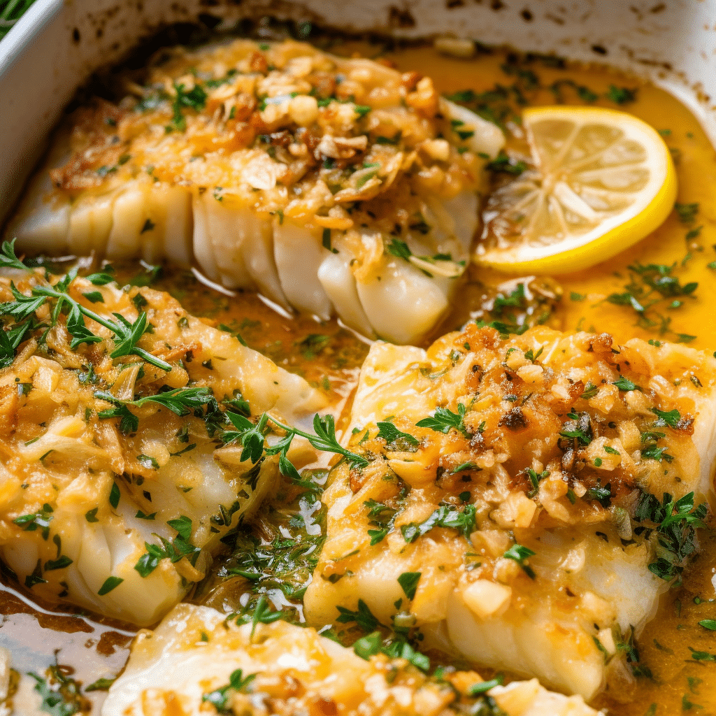 Lemon Butter Baked Cod Recipe