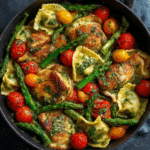 Chicken Ravioli with Pesto and Veggies Recipe
