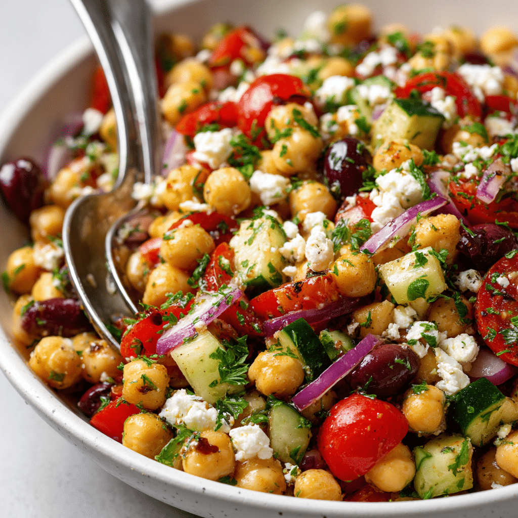 10-Minute Mediterranean Chickpea Salad Recipe