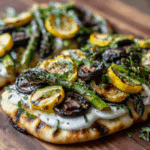Grilled Veggie French Onion Flatbreads Recipe