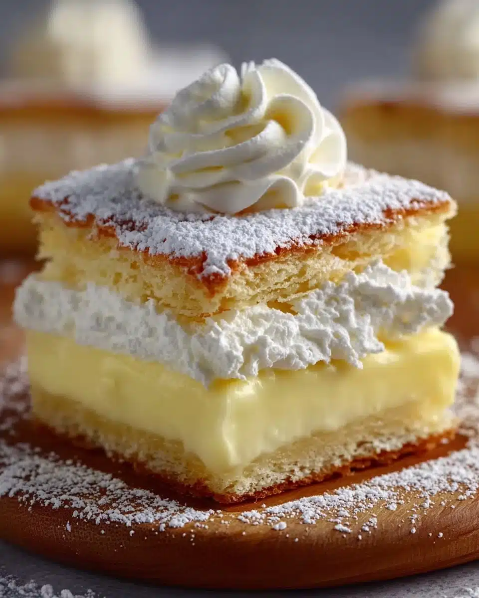Vanilla Custard Cream Squares Recipe