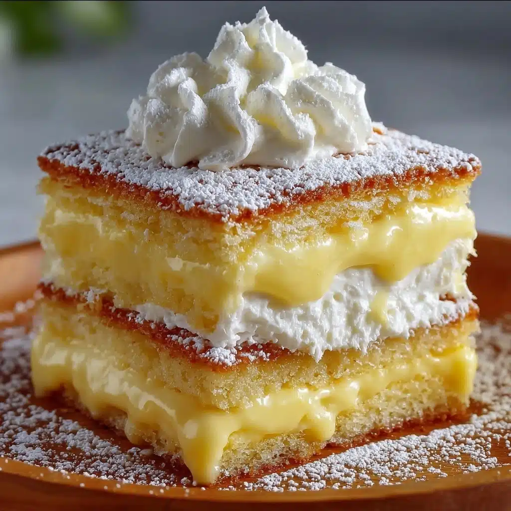 Vanilla Custard Cream Squares Recipe - Recipe Image