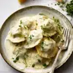 Mushroom Ravioli With Parmesan Cream Sauce Recipe