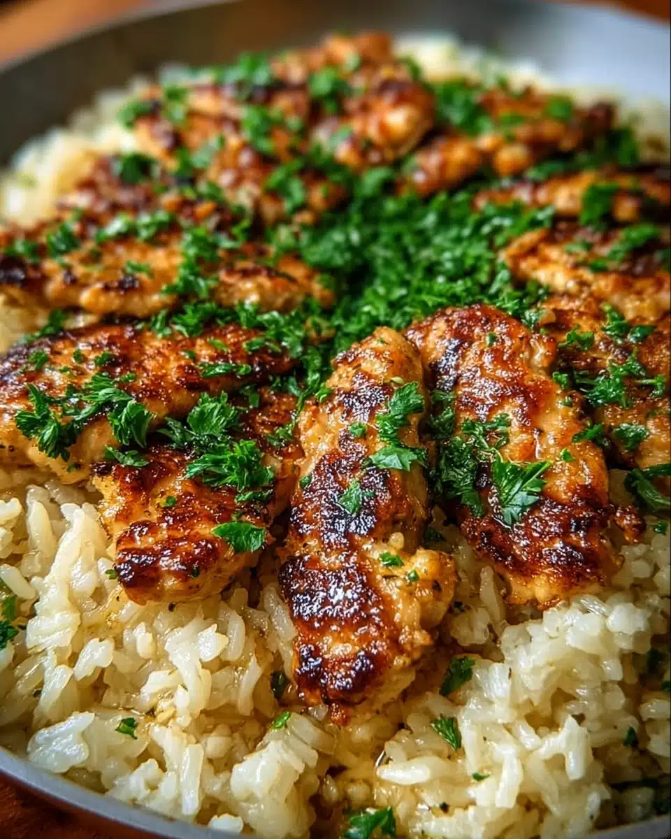 Chicken Garlic Parmesan Rice Recipe