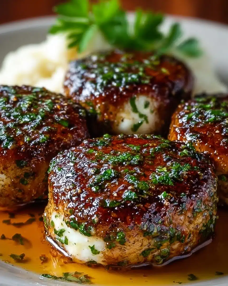 Garlic Parmesan Meatloaves Recipe