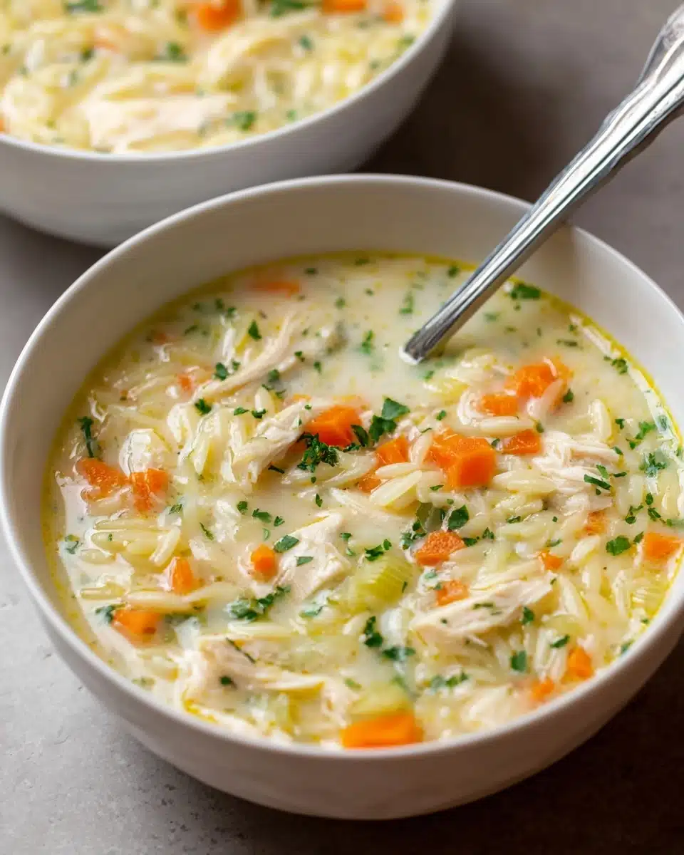 Lemon Chicken Orzo Soup Recipe