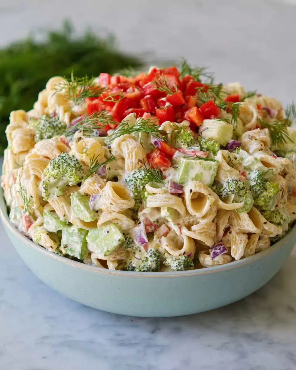 Creamy Ranch Protein Pasta Salad Recipe