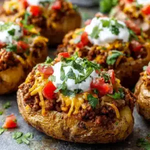 Cheesy Taco Potatoes Recipe