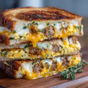 Breakfast Grilled Cheese with Eggs Recipe
