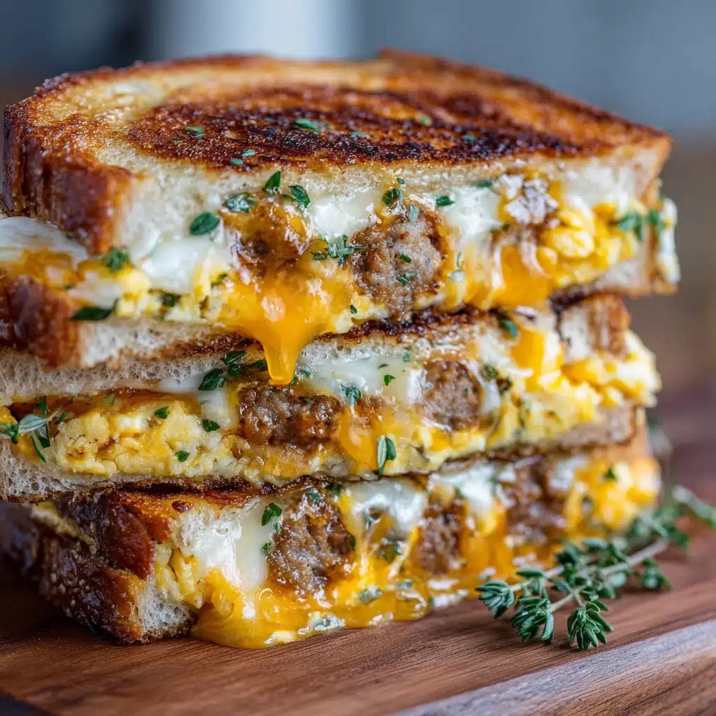 Breakfast Grilled Cheese with Eggs Recipe