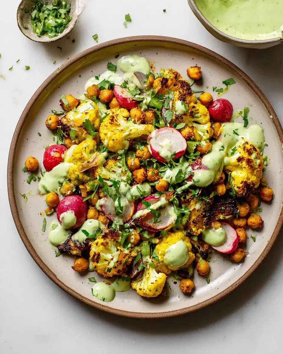 Roasted Cauliflower With Mint Yogurt Sauce Recipe