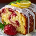 Strawberry Lemonade Pound Cake Recipe