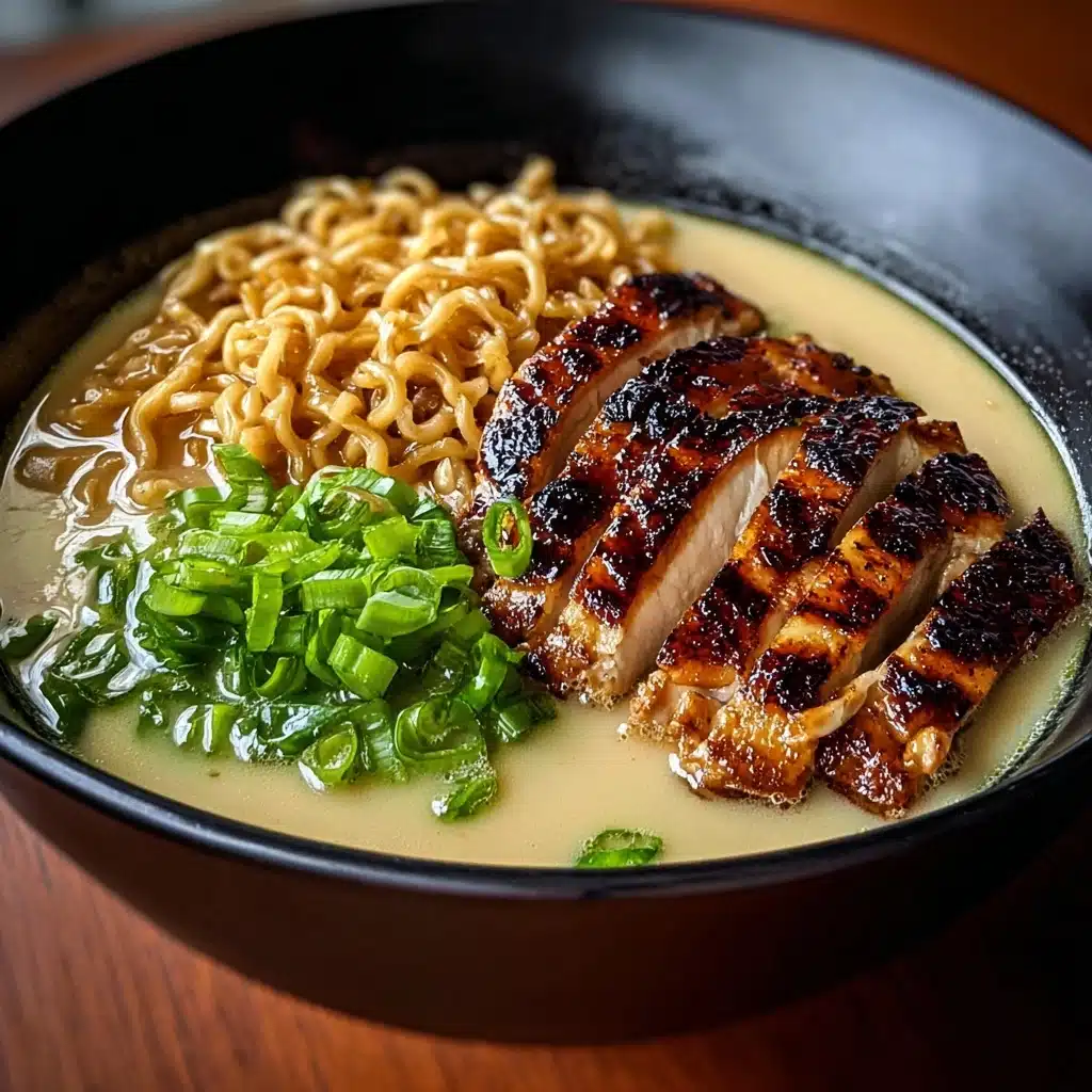 Fiery Chicken Ramen with Creamy Garlic Sauce Recipe - Recipe Image