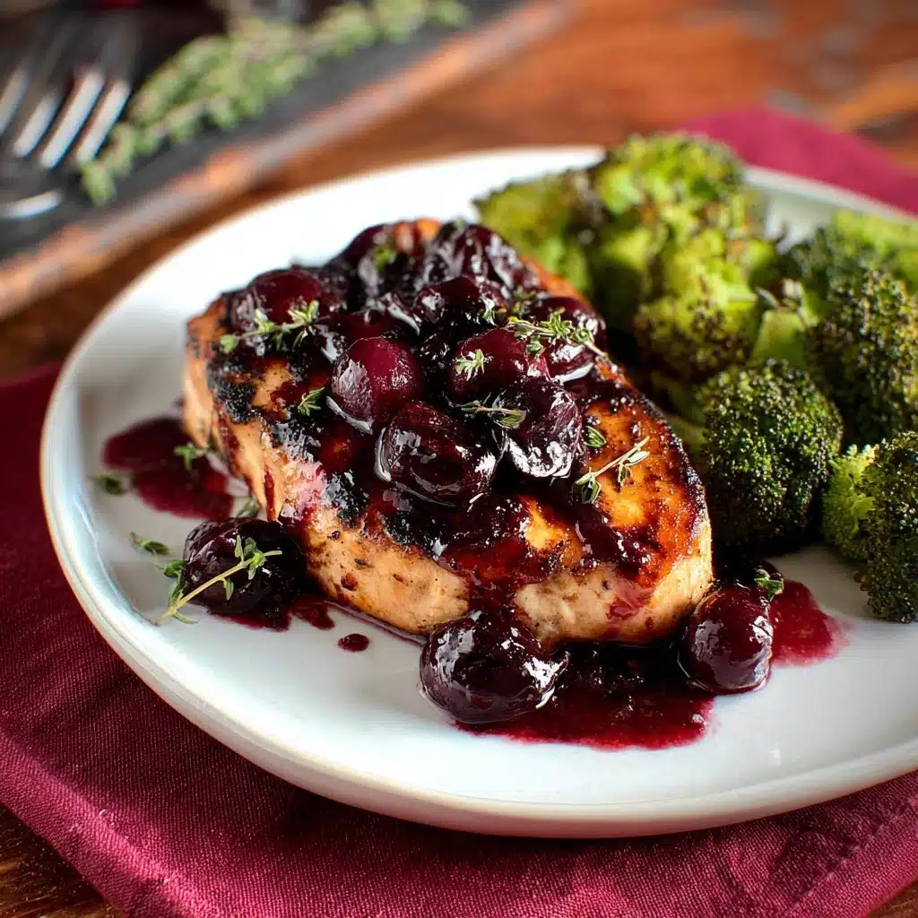 Chicken with Cherry-Wine Pan Sauce Recipe - Recipe Image