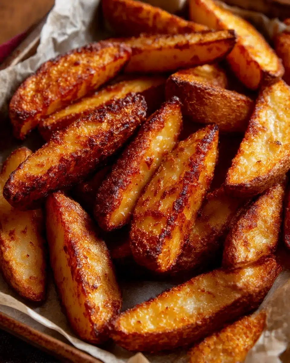 The Best Oven-Baked Crispy Parmesan Potato Wedges Recipe