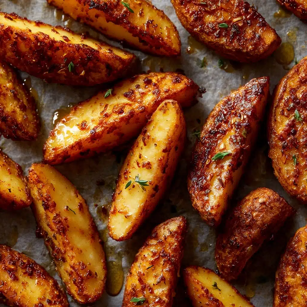 The Best Oven-Baked Crispy Parmesan Potato Wedges Recipe - Recipe Image