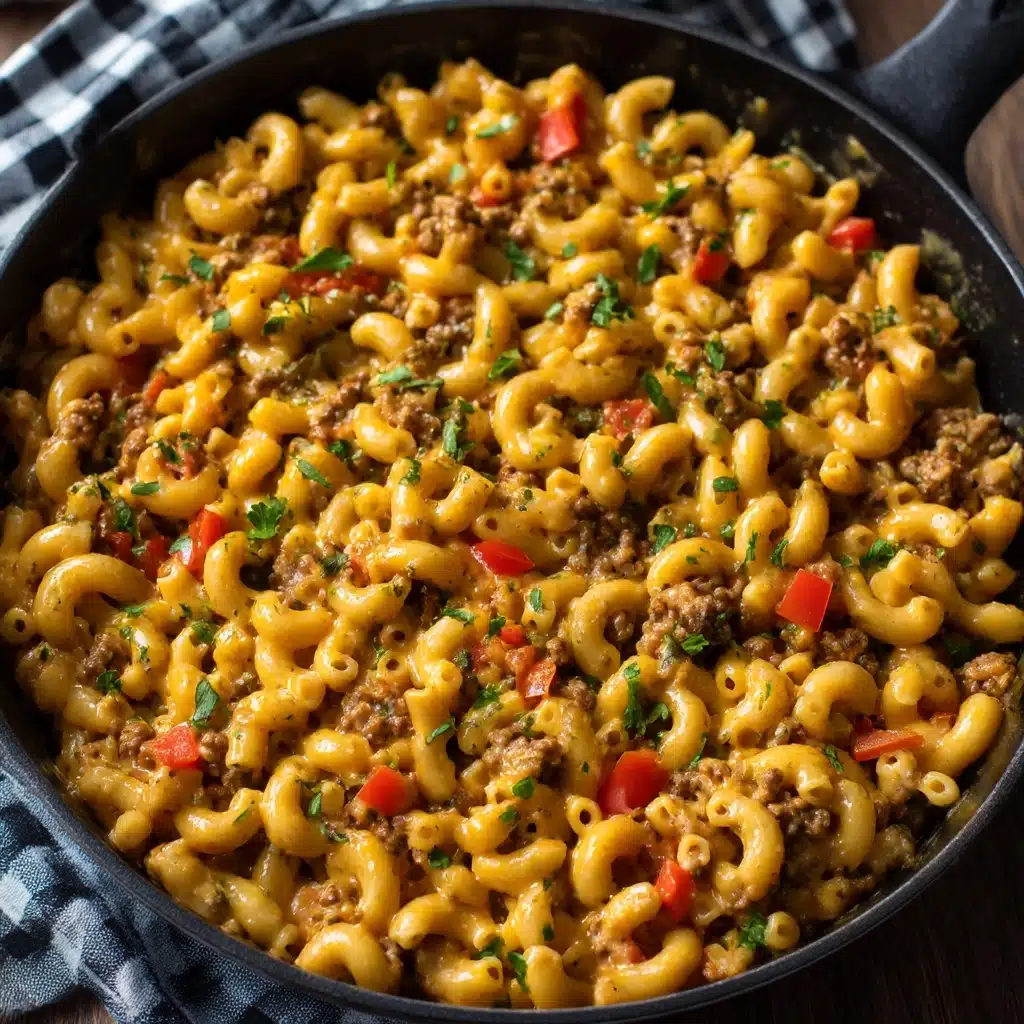 One-Pot Cheeseburger Pasta Skillet Recipe - Recipe Image